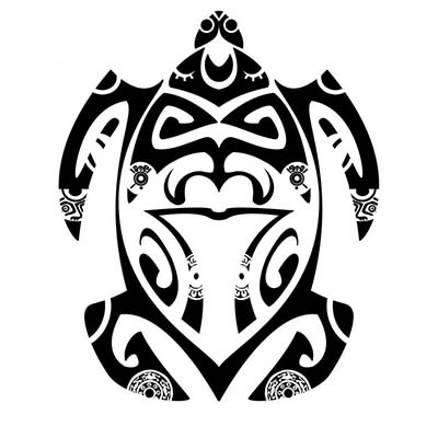 Polynesian Turtle Design Water Transfer Temporary Tattoo(fake Tattoo) Stickers NO.11661